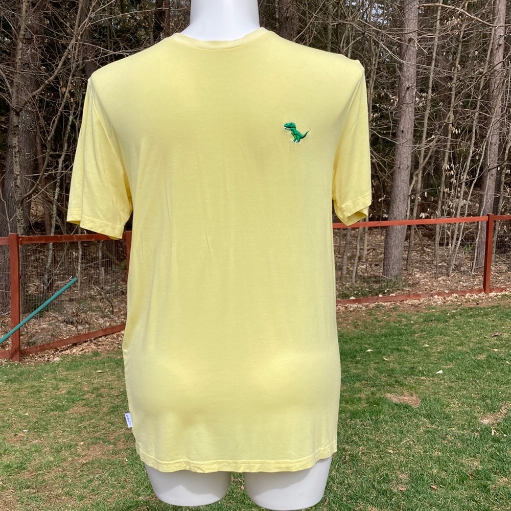 Eubi T-Rex emblem soft T-shirt in yellow size L
